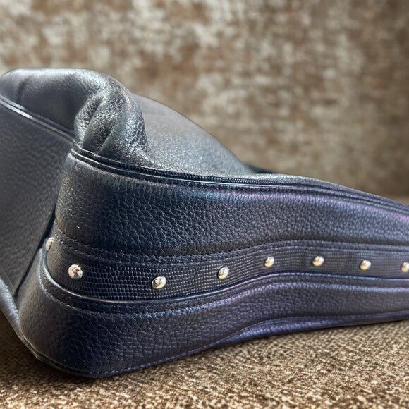 COACH black leather shoulder bag - Picture 5 of 8